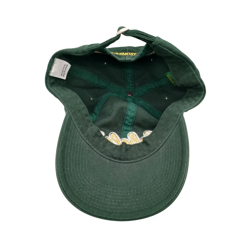 Cabelas Hat Mens Forest Green Strapback Dad Cap Worlds Foremost‎ Outfitter Logo
